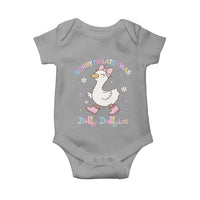 Funny Sorry I'm Late I Was Dilly Dallying Baby Onesie Cute Goose