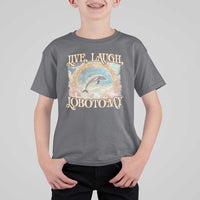 Funny Dolphin Meme T Shirt For Kid Live Laugh Lobotomy