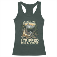 Hiking Racerback Tank Top I Came I Saw I Tripped On A Root