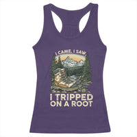 Hiking Racerback Tank Top I Came I Saw I Tripped On A Root