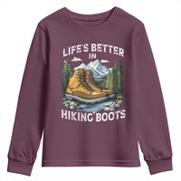 Hiking Youth Sweatshirt Life's Better in Hiking Boots