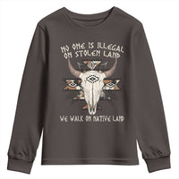 No One Is illegal On Stolen Land Youth Sweatshirt