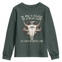 No One Is illegal On Stolen Land Youth Sweatshirt