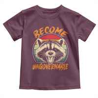 Anarchism Toddler T Shirt Become Ungovernable Angry Raccoon