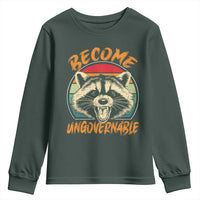 Anarchism Youth Sweatshirt Become Ungovernable Angry Raccoon