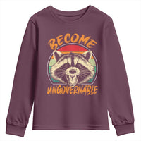 Anarchism Youth Sweatshirt Become Ungovernable Angry Raccoon
