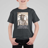 Funny Blackbeard Sarcastic Joke T Shirt For Kid The Beatings Will Continue until Morale Improves