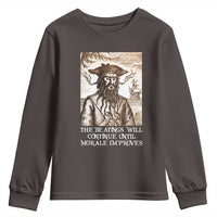 Funny Blackbeard Sarcastic Joke Youth Sweatshirt The Beatings Will Continue until Morale Improves