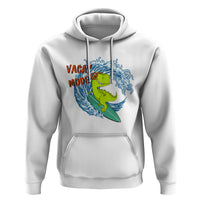 Summer Vacation Hoodie Vacay Mode Cute Dinosaur Surfing - Wonder Print Shop