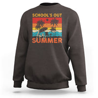 School's Out For Summer Retro Beach Teacher Student Sweatshirt - Wonder Print Shop