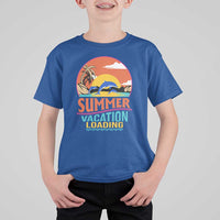 Summer Vacation Loading Retro Beach Sunset T Shirt For Kid - Wonder Print Shop