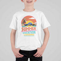Summer Vacation Loading Retro Beach Sunset T Shirt For Kid - Wonder Print Shop