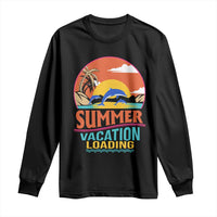 Summer Vacation Loading Retro Beach Sunset Long Sleeve Shirt