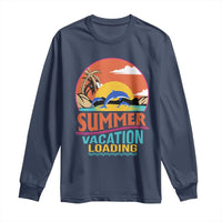 Summer Vacation Loading Retro Beach Sunset Long Sleeve Shirt