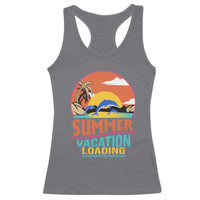Summer Vacation Loading Retro Beach Sunset Racerback Tank Top