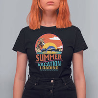 Summer Vacation Loading Retro Beach Sunset T Shirt For Women - Wonder Print Shop