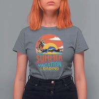 Summer Vacation Loading Retro Beach Sunset T Shirt For Women - Wonder Print Shop