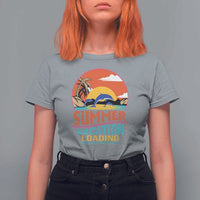 Summer Vacation Loading Retro Beach Sunset T Shirt For Women - Wonder Print Shop