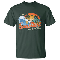 Beach Lover T Shirt Sunshine And Good Vibes Summer Vacation - Wonder Print Shop