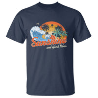 Beach Lover T Shirt Sunshine And Good Vibes Summer Vacation - Wonder Print Shop
