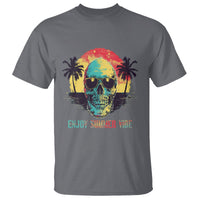 Enjoy Summer Vibe Cool Skull Aesthetic Beach Lover T Shirt - Wonder Print Shop