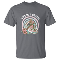Beach Lover T Shirt Life's A Beach Make Some Waves Summer Vacation - Wonder Print Shop