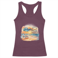 Vacation Time Beach Holliday Fun In The Sun Racerback Tank Top