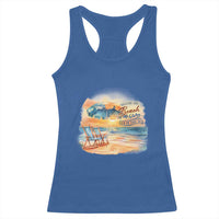 Vacation Time Beach Holliday Fun In The Sun Racerback Tank Top