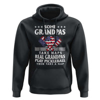 Funny Some Grandpas Take Naps Real Grandpas Play Pickleball Hoodie - Wonder Print Shop