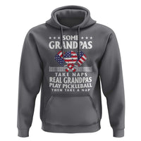 Funny Some Grandpas Take Naps Real Grandpas Play Pickleball Hoodie - Wonder Print Shop