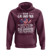 Funny Some Grandpas Take Naps Real Grandpas Play Pickleball Hoodie - Wonder Print Shop