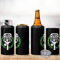 Funny Retirement Plan Retired Pickleball Player 4 in 1 Can Cooler Tumbler
