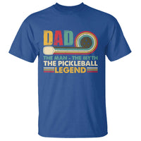 Pickleball Dad T Shirt The Man The Myth The Legend Retro - Wonder Print Shop