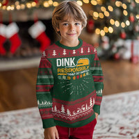 Funny Pickleball Ugly Christmas Sweater Dink Responsibly Don't Get Smashed - Wonder Print Shop