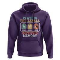 Funny Playing Pickleball Improves Memory Retro Hoodie - Wonder Print Shop