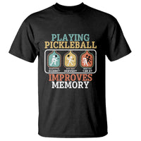 Funny Playing Pickleball Improves Memory Retro T Shirt - Wonder Print Shop