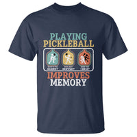 Funny Playing Pickleball Improves Memory Retro T Shirt - Wonder Print Shop