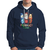 Christmas Hoodie Snowman Reindeer Santa Pharmacy Crew - Wonder Print Shop
