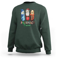 Christmas Sweatshirt Snowman Reindeer Santa Pharmacy Crew - Wonder Print Shop
