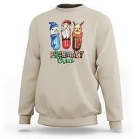 Christmas Sweatshirt Snowman Reindeer Santa Pharmacy Crew - Wonder Print Shop