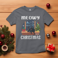 Christmas T Shirt Cat Reindeer Chillin' Xmas Eve Window Meowy - Wonder Print Shop