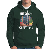 Christmas Hoodie Cat Reindeer Chillin' Xmas Eve Window Meowy - Wonder Print Shop