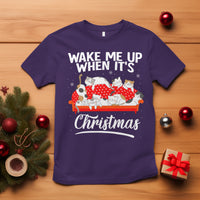 Cute Cat Wake Me Up When It's Christmas Chillin' T Shirt - Wonder Print Shop