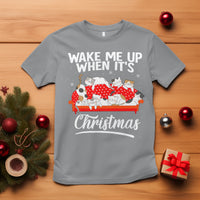 Cute Cat Wake Me Up When It's Christmas Chillin' T Shirt - Wonder Print Shop