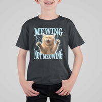 Funny Meme Cat Mewing Not Meowing T Shirt For Kid