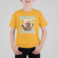 Funny Meme Cat Mewing Not Meowing T Shirt For Kid