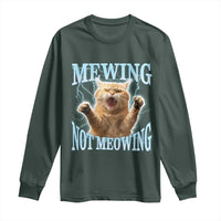Funny Meme Cat Mewing Not Meowing Long Sleeve Shirt