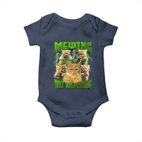 Funny Cat Meme Mewing Not Meowing Baby Onesie