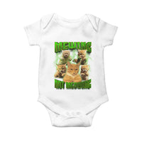 Funny Cat Meme Mewing Not Meowing Baby Onesie