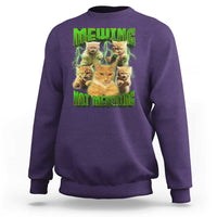 Funny Cat Meme Mewing Not Meowing Sweatshirt - Wonder Print Shop